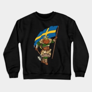 Viking warrior with flag - Sweden Crewneck Sweatshirt